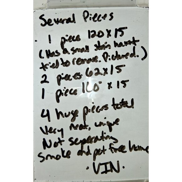 4 Vintage Woven Acrylic Tablecloth Pieces Huge - Picture 7 of 7